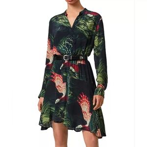 All Saints Martina Swoop Dress Size 10